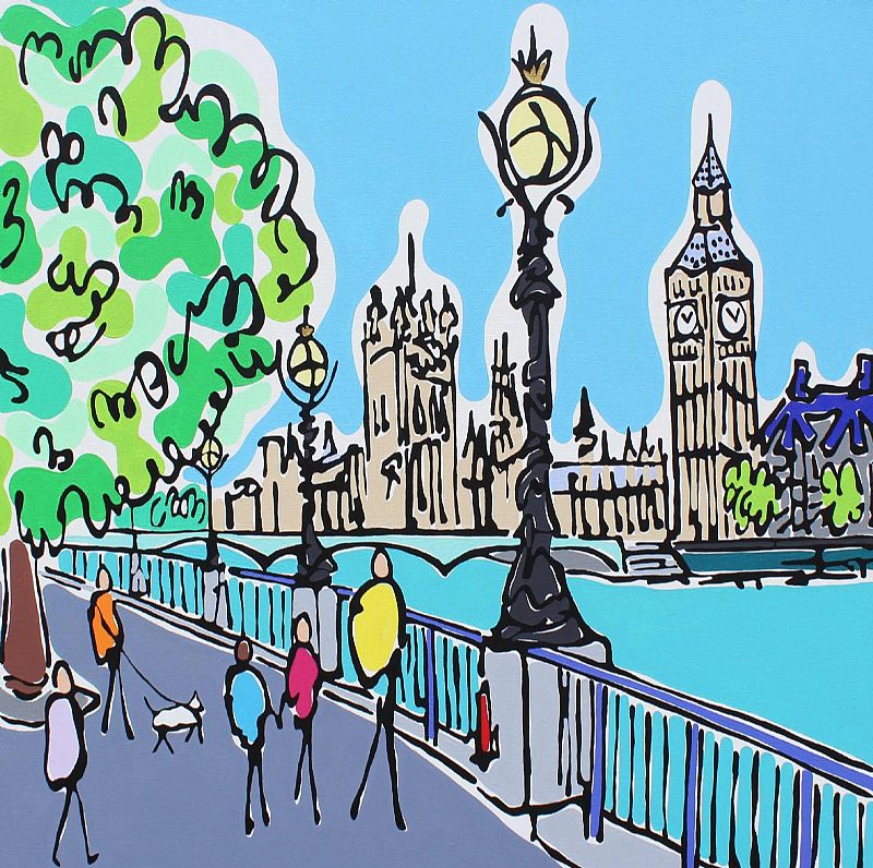 South Bank Passersby by Rachel Tighe